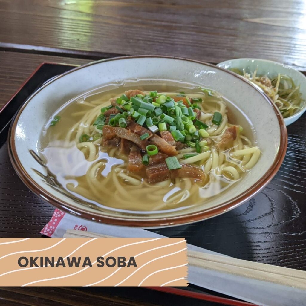 Bowl of traditional Okinawa soba served on Iriomote Island
