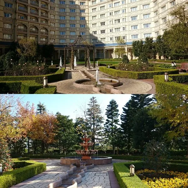 Elegant garden view at tokyo disneyland hotel