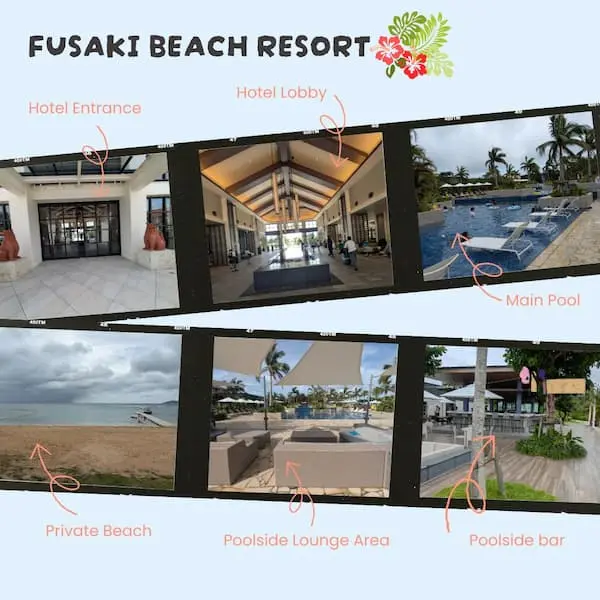 Relaxing beach and scenic poolside at Fusaki Resort Ishigaki, ideal for a peaceful family stay.