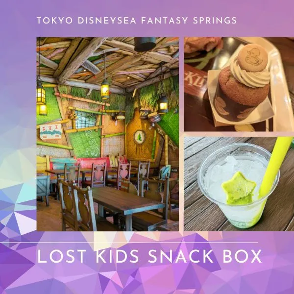Lost Kids Snack Box – Themed café interior, snack box treats and drinks at Fantasy Springs DisneySea.
