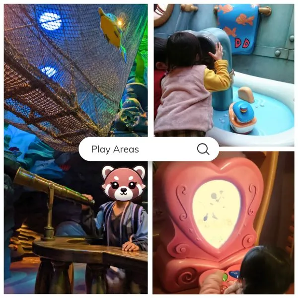 okyo Disneyland with kids exploring Toontown play area and Tokyo DisneySea with kids enjoying Mermaid Lagoon indoor playground, perfect for toddlers and families